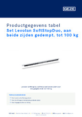 Set Levolan SoftStopDuo, aan beide zijden gedempt, tot 100 kg Productgegevens tabel NL