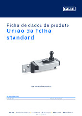 União da folha standard Ficha de dados de produto PT