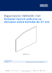 Komplet čeonih pokrova za skrivene zidne kutnike do 37 mm Sigurnosno-tehnički list HR