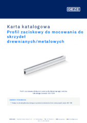 Profil zaciskowy do mocowania do skrzydeł drewnianych/metalowych Karta katalogowa PL