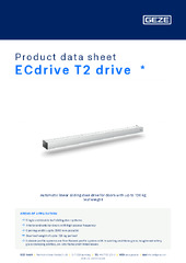 ECdrive T2 drive  * Product data sheet EN