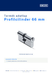 Profilcilinder 66 mm Termék adatlap HU