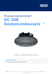 GC 308 Deckeneinbausatz  * Produktdatenblatt DE