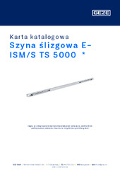Szyna ślizgowa E-ISM/S TS 5000  * Karta katalogowa PL