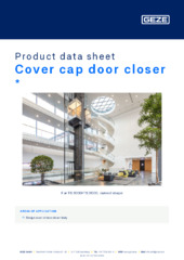 Cover cap door closer  * Product data sheet EN