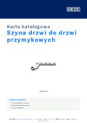 Szyna drzwi do drzwi przymykowych Karta katalogowa PL