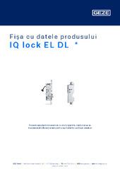 IQ lock EL DL  * Fișa cu datele produsului RO