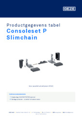 Consoleset P Slimchain Productgegevens tabel NL