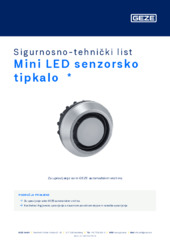Mini LED senzorsko tipkalo  * Sigurnosno-tehnički list HR