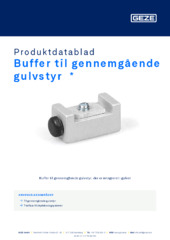 Buffer til gennemgående gulvstyr  * Produktdatablad DA