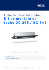 Kit de montaje de techo GC 365 / GC 341 Ficha de datos del producto ES