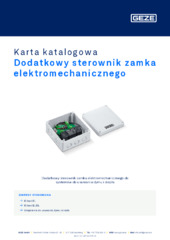 Dodatkowy sterownik zamka elektromechanicznego Karta katalogowa PL
