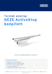 GEZE ActiveStop beépített Termék adatlap HU