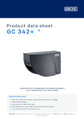 GC 342+  * Product data sheet EN
