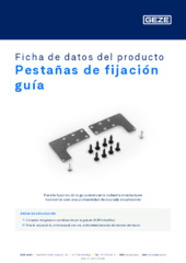 Pestañas de fijación guía Ficha de datos del producto ES