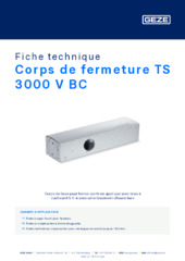 Corps de fermeture TS 3000 V BC Fiche technique FR