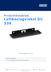 Loftbeslagvinkel GC 339 Produktdatablad DA