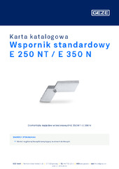 Wspornik standardowy E 250 NT / E 350 N Karta katalogowa PL