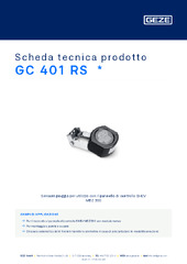 GC 401 RS  * Scheda tecnica prodotto IT