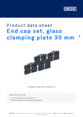 End cap set, glass clamping plate 30 mm  * Product data sheet EN