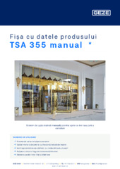 TSA 355 manual  * Fișa cu datele produsului RO