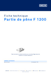 Partie de pêne F 1200 Fiche technique FR