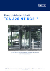 TSA 325 NT RC2  * Produktdatenblatt DE