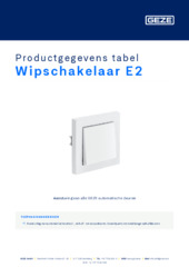 Wipschakelaar E2 Productgegevens tabel NL