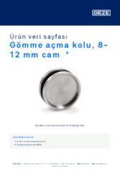 Gömme açma kolu, 8-12 mm cam  * Ürün veri sayfası TR