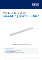 Mounting plate ECturn Product data sheet EN