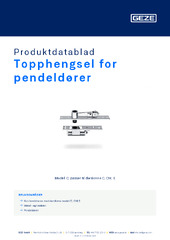 Topphengsel for pendeldører Produktdatablad NB