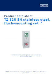 TZ 320 SN stainless steel, flush-mounting set  * Product data sheet EN