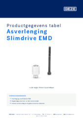 Asverlenging Slimdrive EMD Productgegevens tabel NL