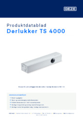 Dørlukker TS 4000 Produktdatablad DA