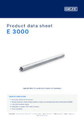 E 3000 Product data sheet EN