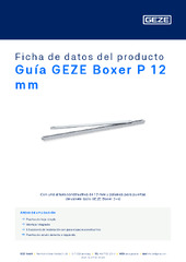 Guía GEZE Boxer P 12 mm Ficha de datos del producto ES
