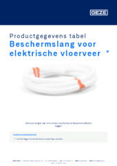 Beschermslang voor elektrische vloerveer  * Productgegevens tabel NL