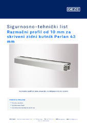Razmačni profil od 10 mm za skriveni zidni kutnik Perlan 43 mm Sigurnosno-tehnički list HR