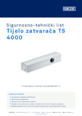 Tijelo zatvarača TS 4000 Sigurnosno-tehnički list HR