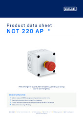 NOT 220 AP  * Product data sheet EN