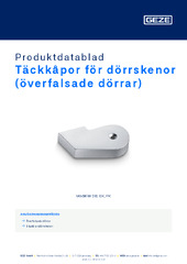 Täckkåpor för dörrskenor (överfalsade dörrar) Produktdatablad SV