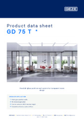 GD 75 T  * Product data sheet EN