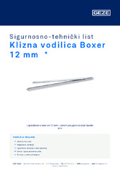 Klizna vodilica Boxer 12 mm  * Sigurnosno-tehnički list HR