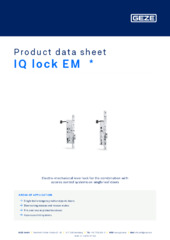 IQ lock EM Product data sheet EN