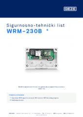 WRM-230B  * Sigurnosno-tehnički list HR