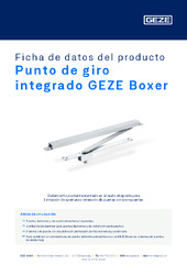 Punto de giro integrado GEZE Boxer Ficha de datos del producto ES