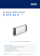 E 212 24 V  * Product data sheet EN
