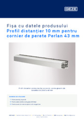 Profil distanțier 10 mm pentru cornier de perete Perlan 43 mm Fișa cu datele produsului RO