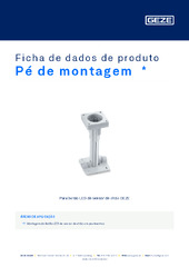 Pé de montagem  * Ficha de dados de produto PT