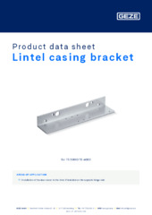 Lintel casing bracket Product data sheet EN